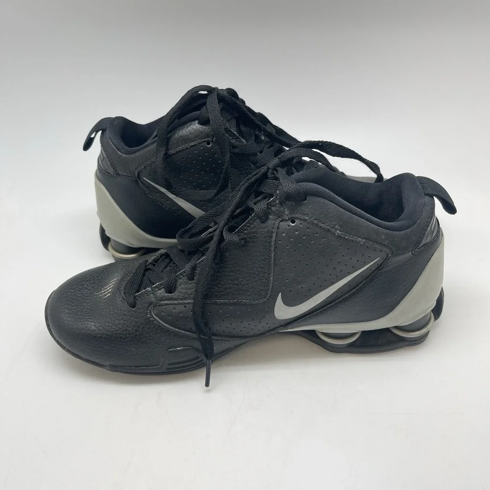 Nike Sneakers Boys 7Y Air Shox 415252-001 Black Basketball Athletic Shoes‎
